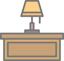 design de ícone de vetor de lâmpada de mesa