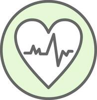 design de ícone vetorial de batimento cardíaco vetor
