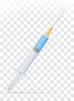 ilustração em vetor seringa médica para injeção isolada no fundo branco