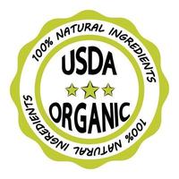 usda orgânico. sinal ecológico usda certificado vetor