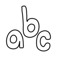 letras do alfabeto ícone de estilo de linha escolar vetor