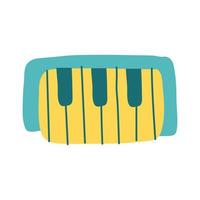 ícone de estilo simples de instrumento de piano vetor