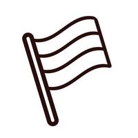 ícone de estilo de linha da bandeira alemanha oktoberfest vetor