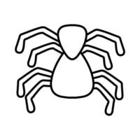 ícone de estilo de linha de aranha de halloween vetor