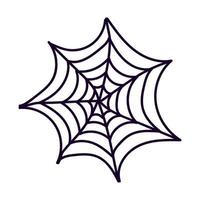 ícone de estilo plano de rede de aranha de halloween vetor