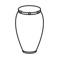 ícone de linha de estilo de instrumento de bongô vetor