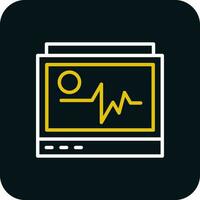 design de ícone de vetor de monitor de ecg