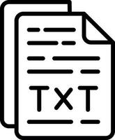 TXT Arquivo vetor ícone Projeto