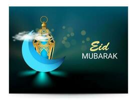 eid mubarak, design de anúncios criativos para mídias sociais. ilustração 3D vetor