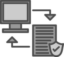 design de ícone vetorial de transferência de dados vetor