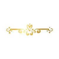 moldura de borda elegante com ícone de estilo gradiente dourado de decoração de flores e folhas