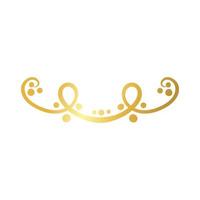 moldura de borda elegante com ícone de estilo gradiente dourado de decoração de folhas