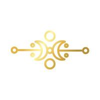 ícone elegante estilo gradiente dourado decoração vitoriana vetor