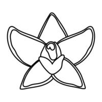 ícone de estilo de linha lindo jardim de flores vetor