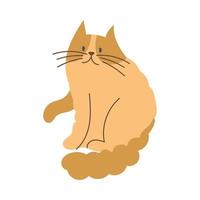 gatinho fofo ícone de estilo de desenho de mão vetor