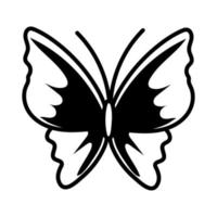 ícone de estilo de linha de inseto lindo borboleta vetor