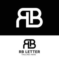 carta monograma r b rb br dentro simples moderno logotipo vetor