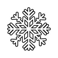 ícone de estilo de linha de floco de neve feliz natal vetor