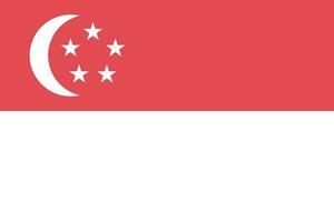 nacional Cingapura bandeira, oficial cores, e proporções. vetor ilustração. eps 10 vetor.