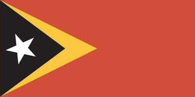 nacional Timor Leste bandeira, oficial cores, e proporções. vetor ilustração. eps 10 vetor.