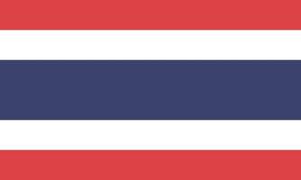 nacional Tailândia bandeira, oficial cores, e proporções. vetor ilustração. eps 10 vetor.