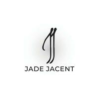 j jj logotipo Projeto conceito com a fundo. baseado em inicial criativo mínimo monograma ícone carta. moderno luxo alfabeto vetor Projeto