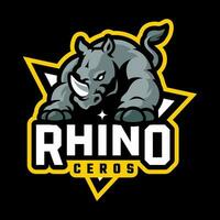 rinoceronte modelo mascote logotipo Projeto vetor