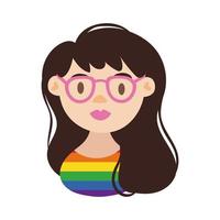 ícone do personagem orgulho lgbtq vetor