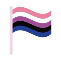 bandeira do orgulho genderfluid vetor