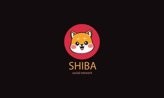 criativo profissional doge Shiba inu desenho animado logotipo vetor