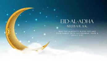 eid al adha. cartão comemorativo islâmico eid mubarak, pôster vetor