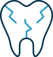 quebrado dente vetor ícone Projeto