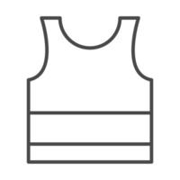 linha de desgaste de camisa esporte sem mangas design de ícone vetor