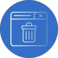 design de ícone vetorial de lata de lixo vetor