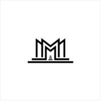 m carta logotipo Projeto vetor modelo