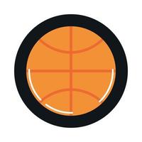 bloco de equipamentos de esporte de bola de basquete e ícone de estilo simples vetor