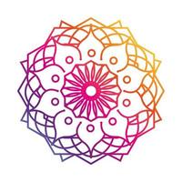 ícone de estilo gradiente boêmio decorativo vintage mandala floral vetor