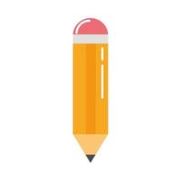 material educacional escolar ícone de estilo plano de escrita a lápis vetor