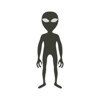 uma cinzento estrangeiro com uma ampla cabeça e olhos. marciano dentro plano estilo. extraterrestre vida forma. vetor ilustração.