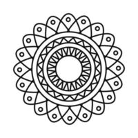 ícone de estilo de linha mística com motivo de mandala decoração floral