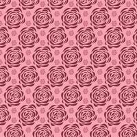 geométrico flores com uma desatado padronizar em vermelho fundo. recorrente Castanho floral vetor ilustração