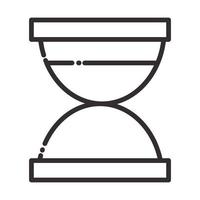 ícone de estilo de linha do tempo de relógio de ampulheta vetor