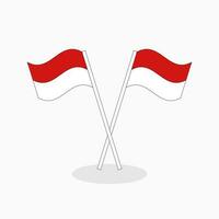 bendera Merah putih ícone logotipo símbolo, Indonésia bandeira vetor ilustração