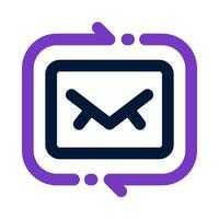 Retorna o email ícone para seu local na rede Internet, móvel, apresentação, e logotipo Projeto. vetor