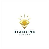 modelo de design de logotipo de conceito de diamante criativo vetor