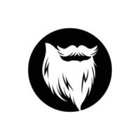 barba logotipo projeto, masculino face aparência vetor, para babearia, cabelo, aparência, marca rótulo vetor