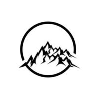 montanha logotipo, natureza panorama Visão projeto, alpinistas e aventura, modelo ilustração vetor