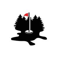 golfe logotipo projeto, Projeto vetor golfe bola e golfe clube torneio, ilustração modelo