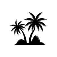 coco árvore logotipo projeto, de praia plantar vetor, Palma árvore verão, ilustração modelo vetor