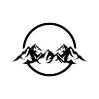 montanha logotipo, natureza panorama Visão projeto, alpinistas e aventura, modelo ilustração vetor